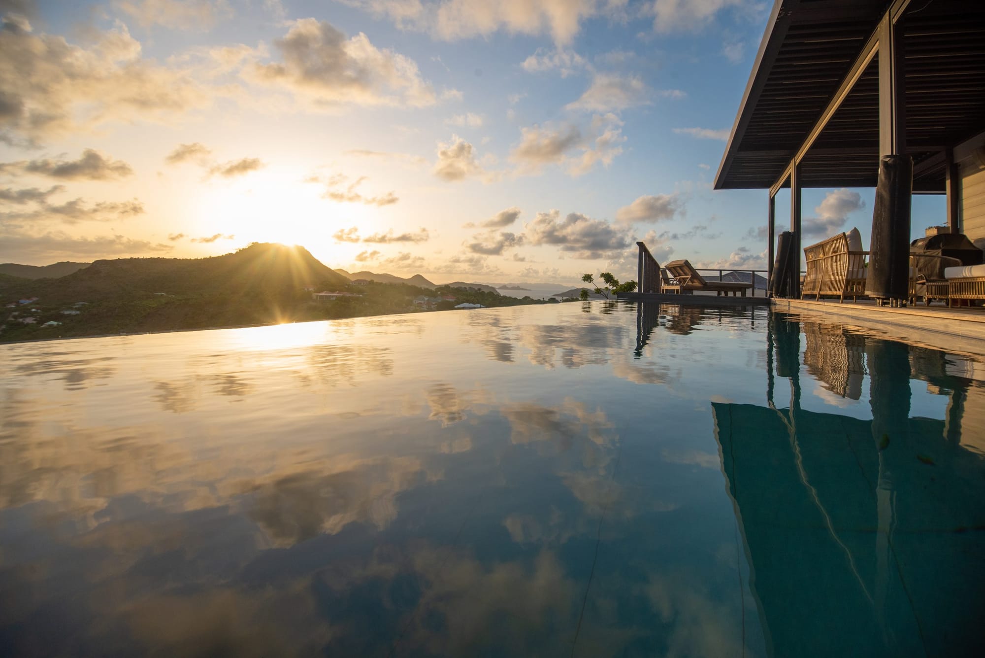 Sunset views from Villa Kaye, St Barts